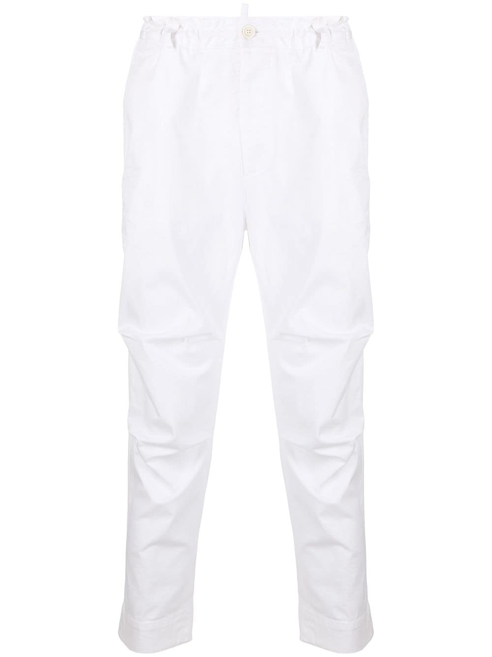 

Dsquared2 elasticated tapered cut chinos - White