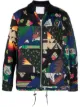 Image 1 of Sacai patchwork-print zip-up jacket
