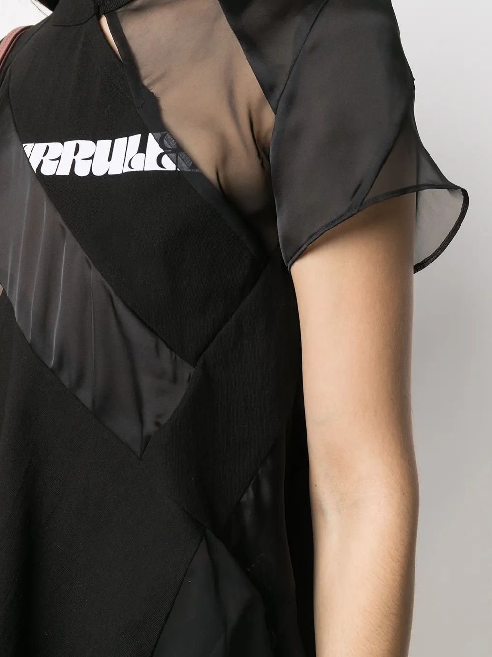 фото Sacai футболка с контрастными вставками