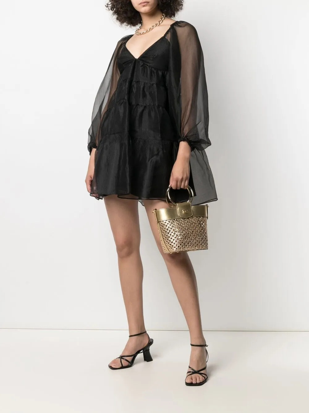 фото Casadei сумка-тоут с эффектом металлик