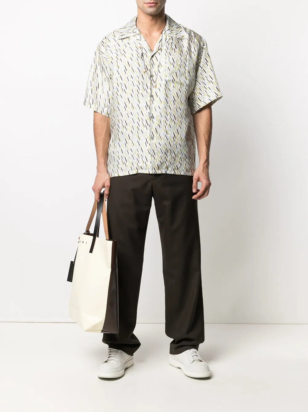 фото Marni рубашка с короткими рукавами и принтом