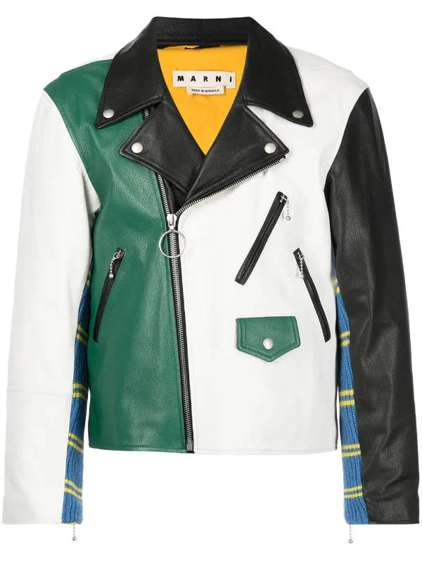 patchwork leather vest