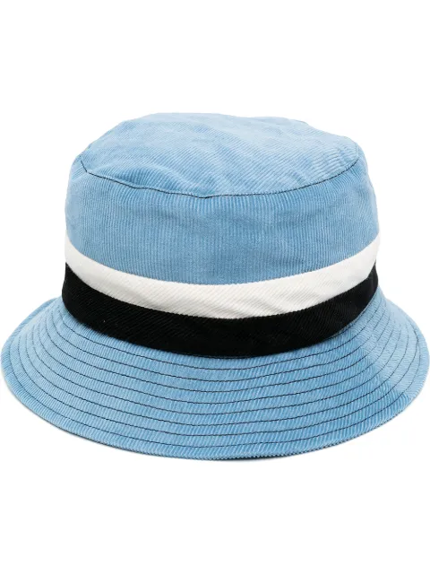 Shop Marni corduroy panelled bucket hat 