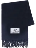 Marni logo-appliqué alpaca scarf - Blue