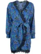 Image 1 of Pinko floral wrap mini dress