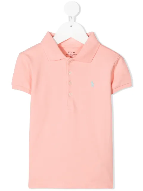 Ralph Lauren Kids قميص بولو بأكمام قصيرة مزين بشعار الماركة