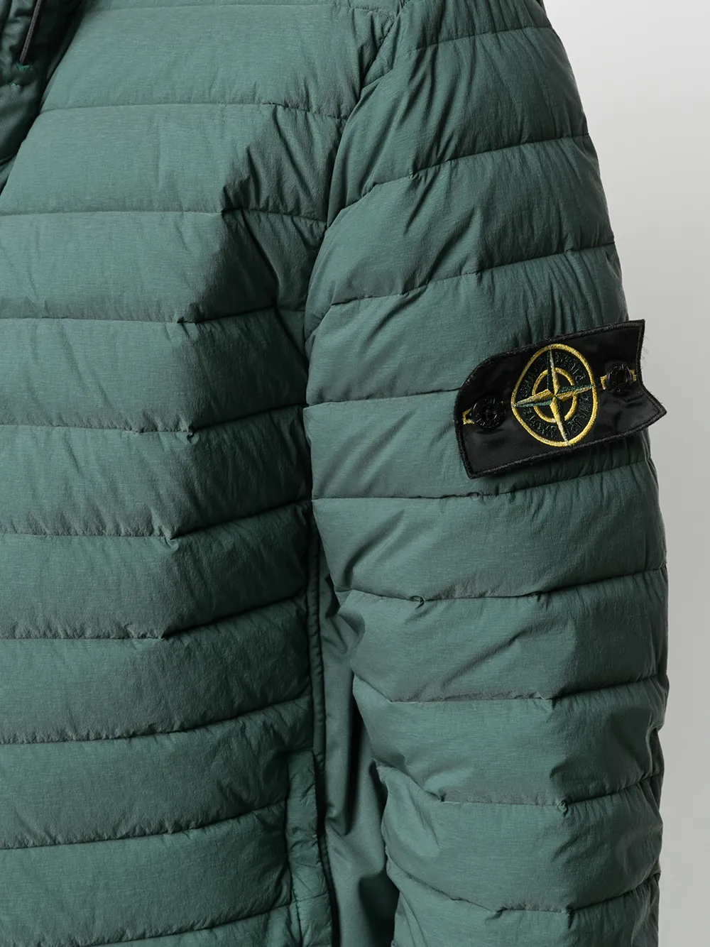 фото Stone island стеганая куртка с капюшоном