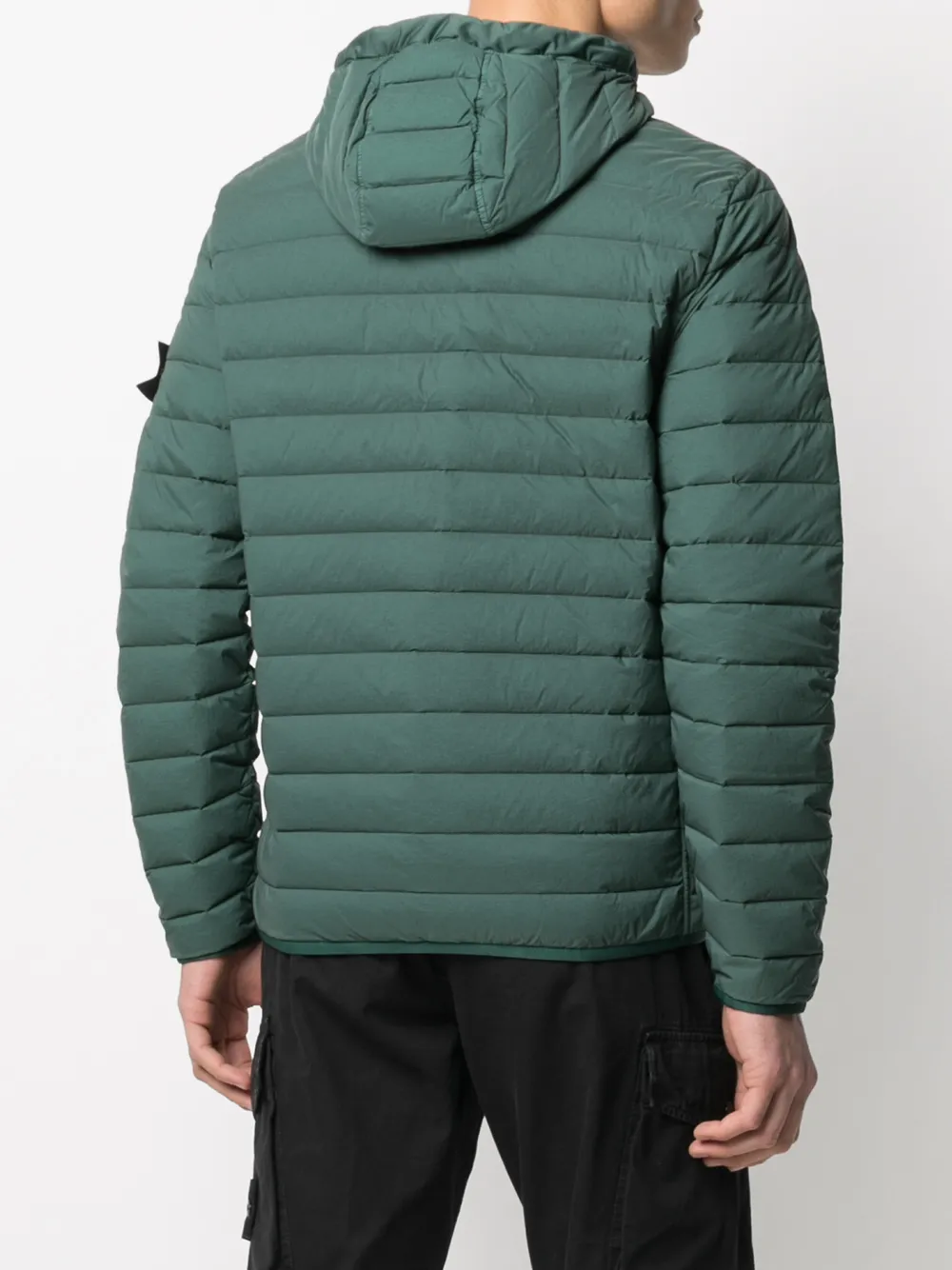 фото Stone island стеганая куртка с капюшоном