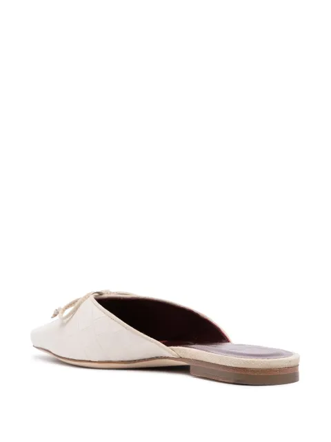 staud gina square toe croc embossed leather mules