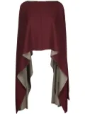 Valentino Garavani draped cropped poncho - Red