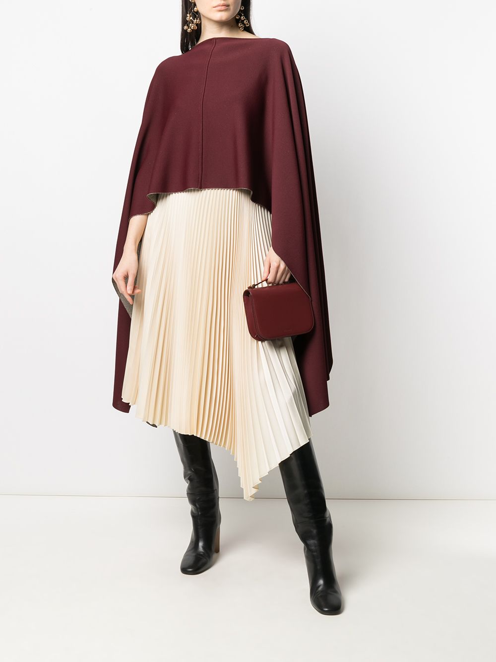 Valentino Garavani Cropped poncho - Rood