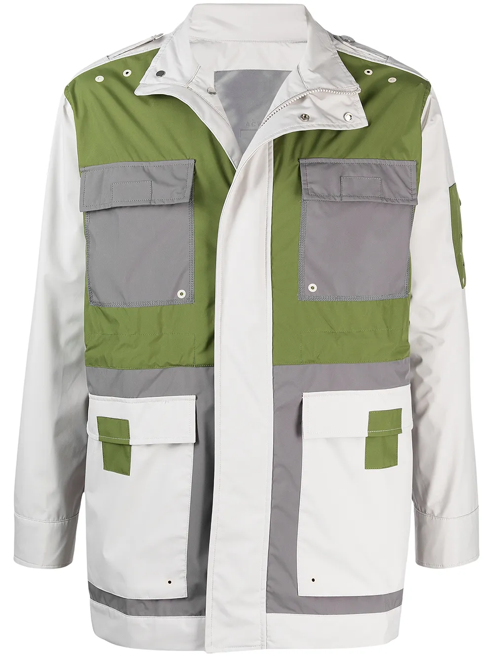 A-COLD-WALL* Rhombus colour-block jacket - White