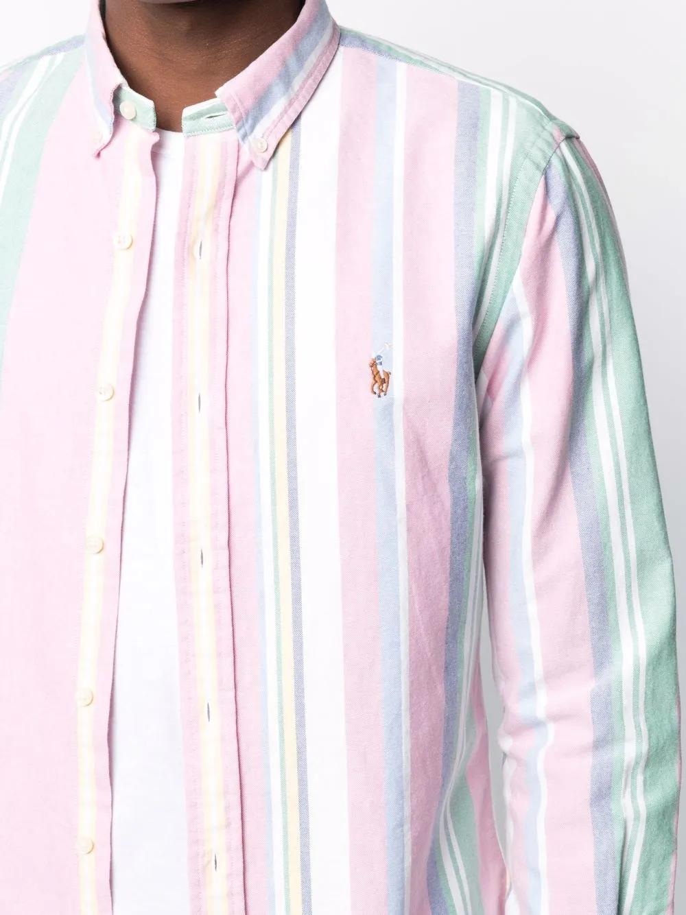 фото Polo ralph lauren полосатая рубашка на пуговицах