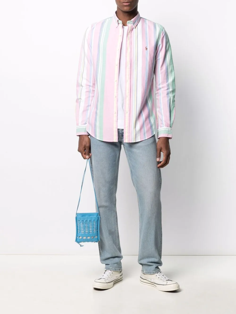 фото Polo ralph lauren полосатая рубашка на пуговицах