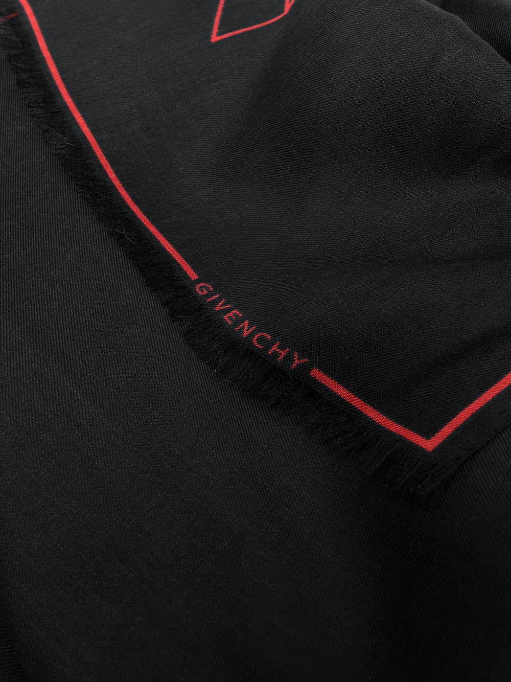 фото Givenchy шарф с логотипом и бахромой