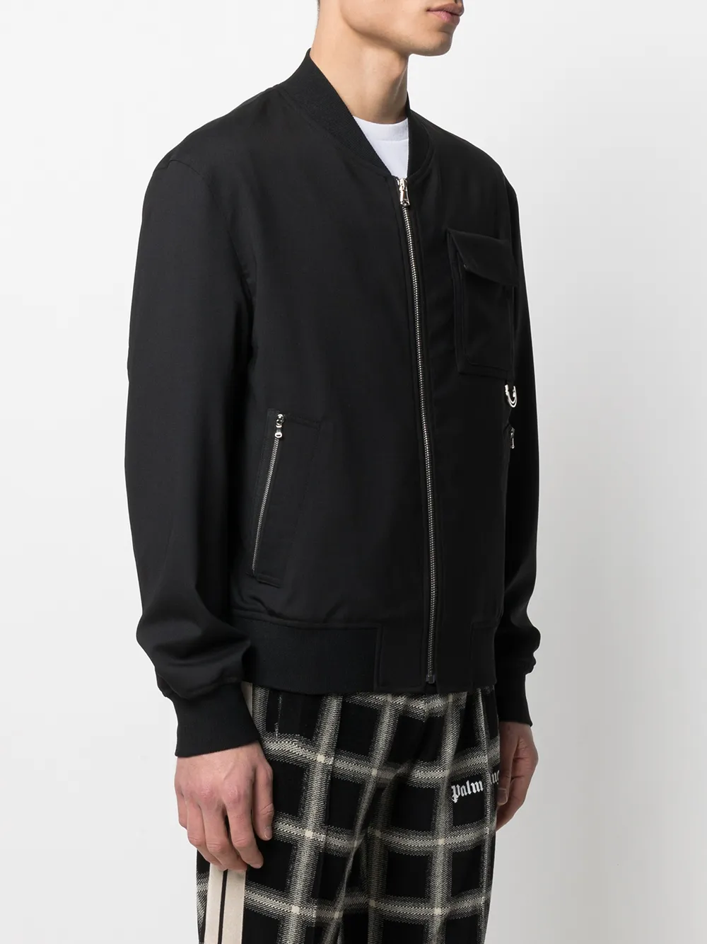  Wooyoungmi Bomberjacke Mit Cargotasche   Schwarz 