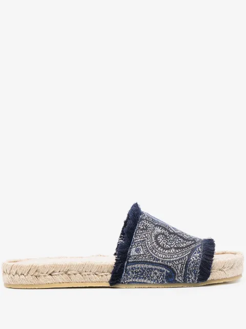 ETRO paisley open-toe espadrilles