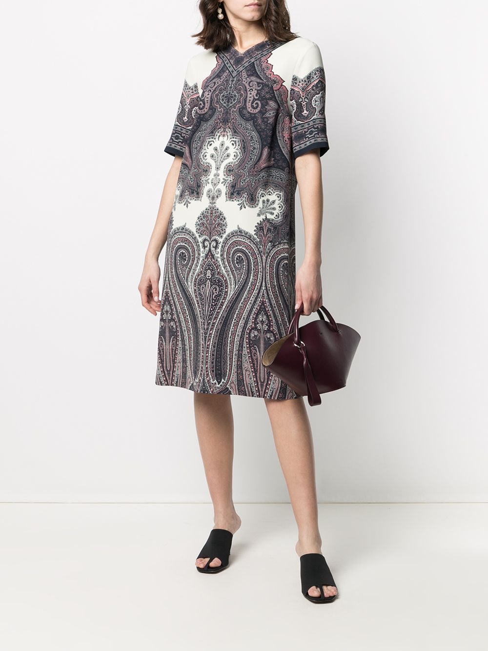 ETRO Jurk met paisley-print - Beige