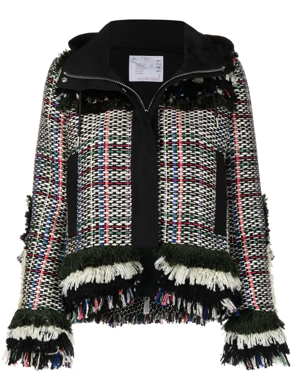 frayed tweed jacket