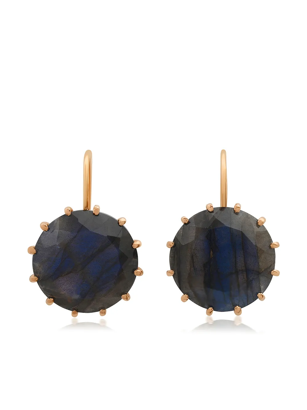 Andrea Fohrman серьги из розового золота с лабрадоритом