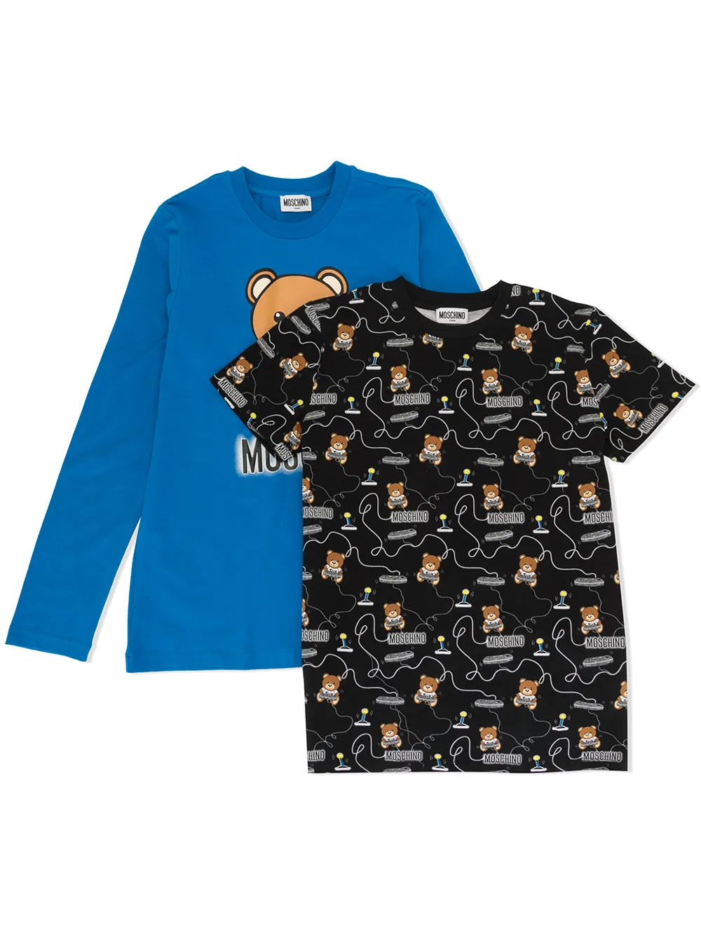 фото Moschino kids футболка с принтом teddy bear