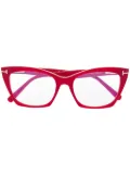 TOM FORD Eyewear cat-eye frame glasses - Red