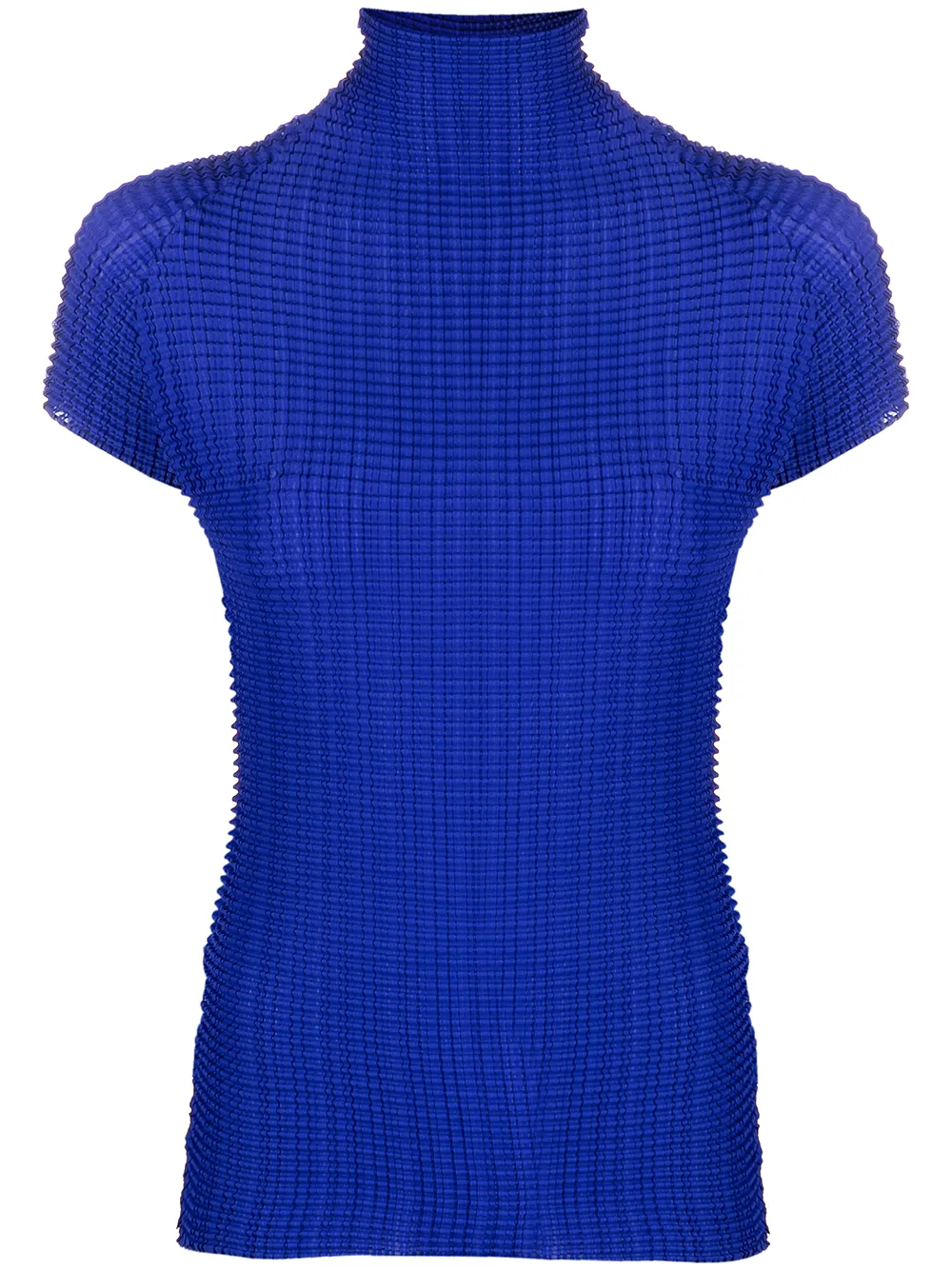 фото Issey miyake плиссированный топ с высоким воротником