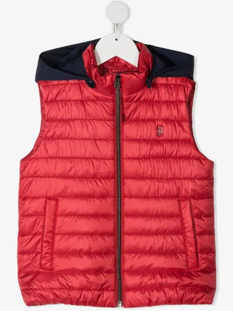 Herno Kids chaleco capitonado con capucha