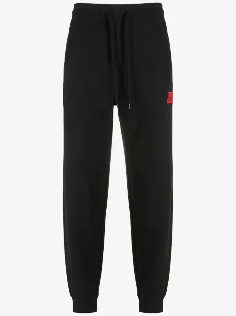 BOSS logo-patch cotton track pants