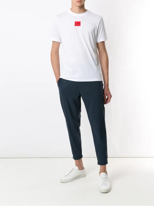 Hugo Logo Patch Tシャツ HUGO logo-patch T-shirt | White | FARFETCH HK