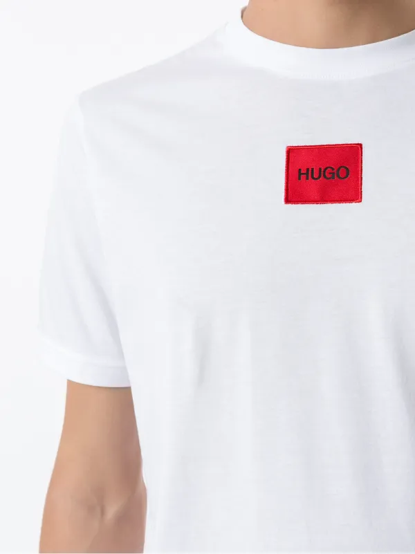 HUGO logo-patch T-shirt | White | FARFETCH KW