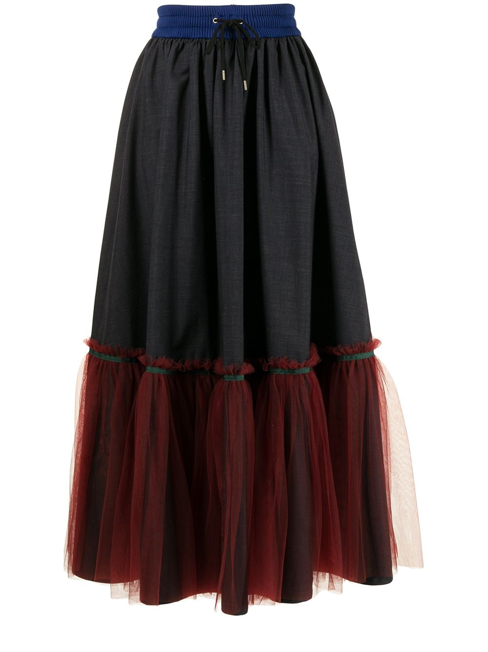 фото Kolor юбка макси с подолом из тюля