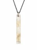 Parts of Four pendant-detailed brass necklace - Silver