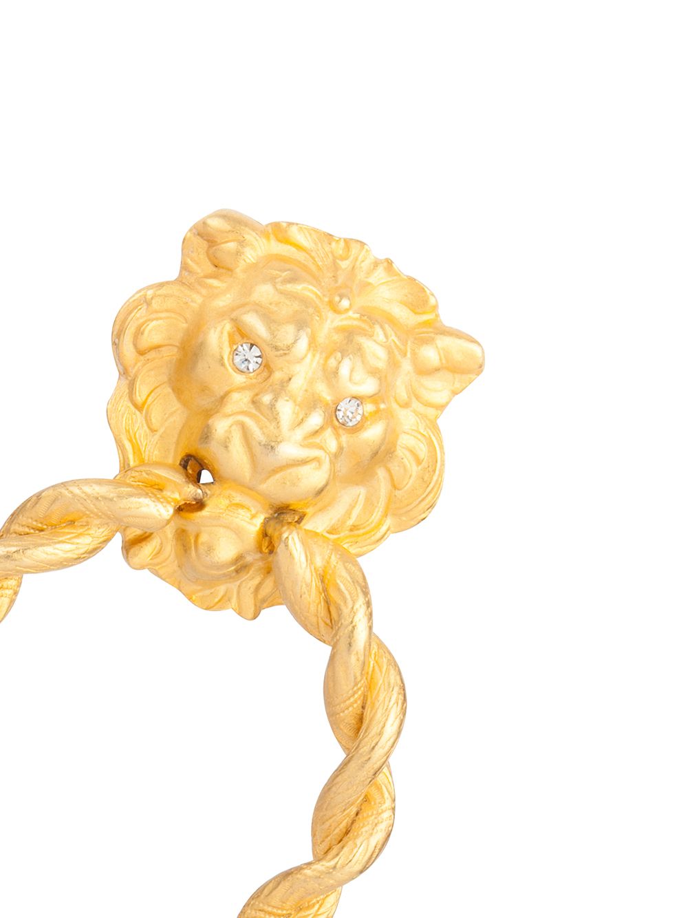 фото Susan caplan vintage 1980s lion head clip-on earrings