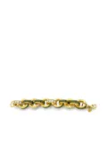 BUDDHA MAMA 20kt yellow gold diamond big link bracelet - Green