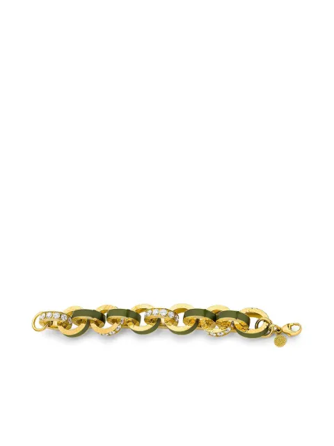 BUDDHA MAMA 20kt yellow gold diamond big link bracelet