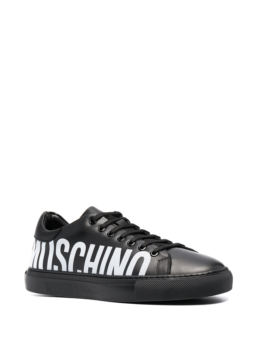 Moschino Sneakers met logoprint - Zwart