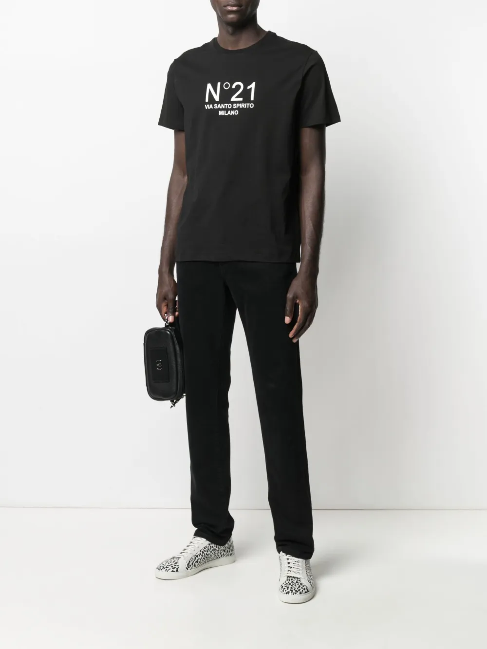 Nº21 T-shirt met logoprint - Zwart