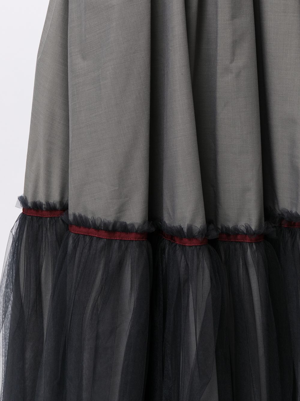 Shop Kolor Tiered Tulle Skirt In Grey