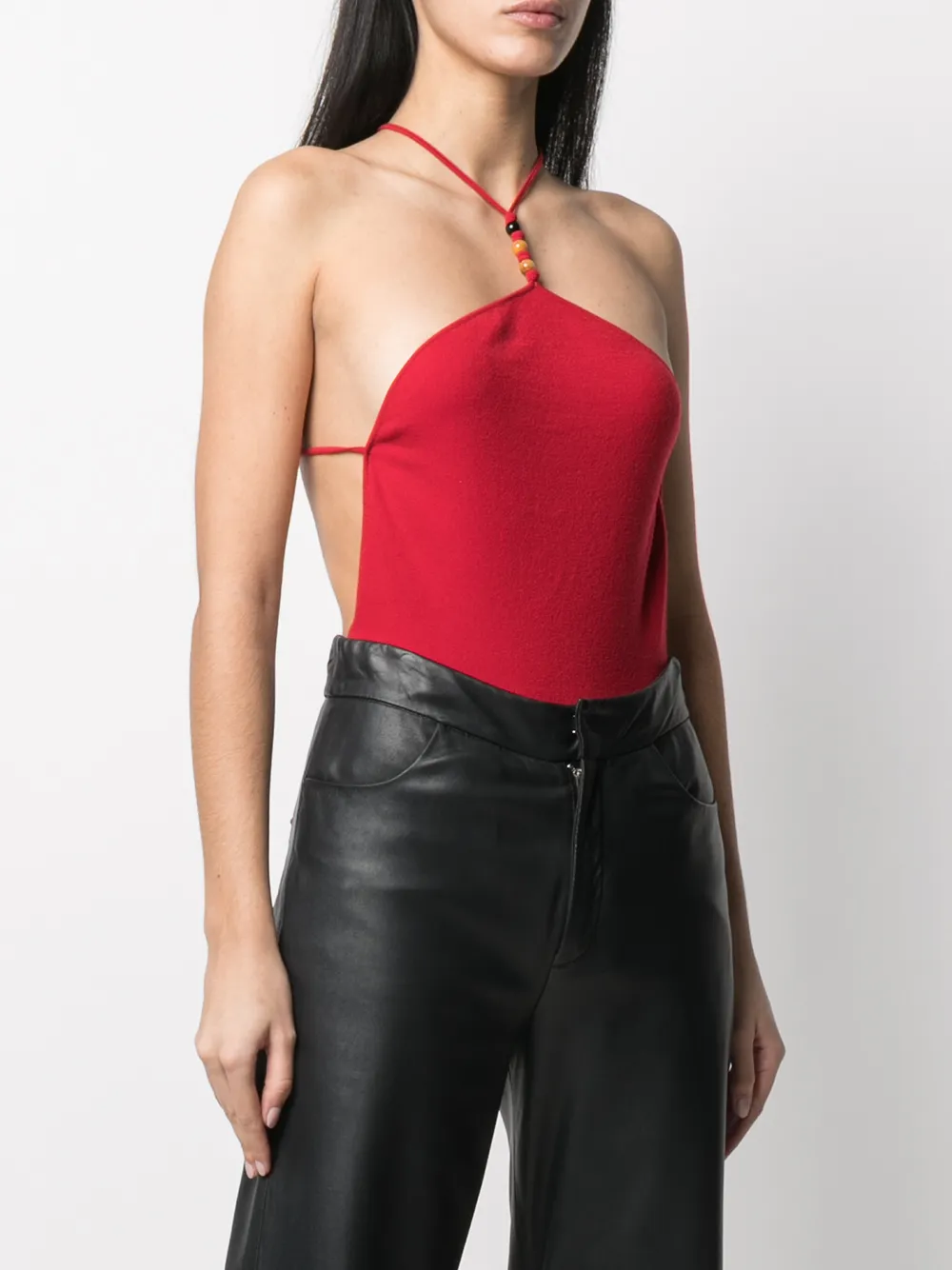 фото Bottega veneta топ на бретелях с бусинами