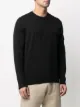 Stone Island Shadow Project fine-knit logo-patch jumper