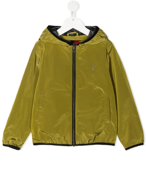 Herno Kids crepe de chine hooded jacket