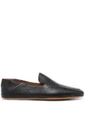 Magnanni almond-toe leather loafers - Black