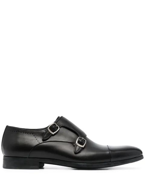 Magnanni Negro buckled monk shoes