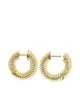 Image 1 of BONDEYE JEWELRY 14kt yellow gold ribbed hoop earrings