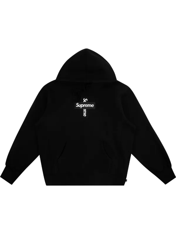 Supreme Cross Box Logo Drawstring Hoodie - Farfetch