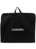 CHANEL Pre-Owned logo print garment cover bag - Black