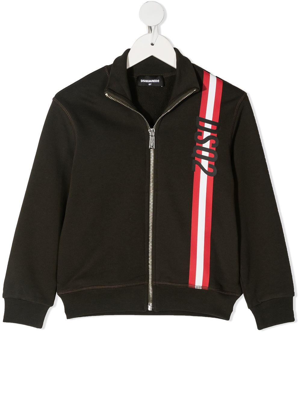 

Dsquared2 Kids sudadera con detalle de rayas y cierre - Verde