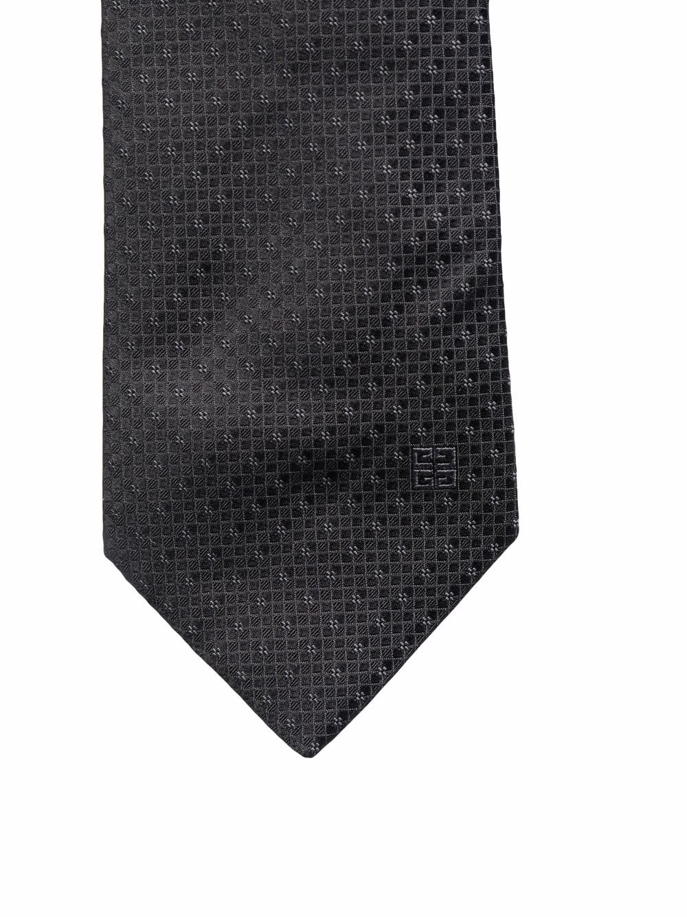 фото Givenchy шелковый галстук с вышитым логотипом 4g