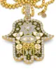 BUDDHA MAMA 20kt yellow gold diamond large Hamsa pendant